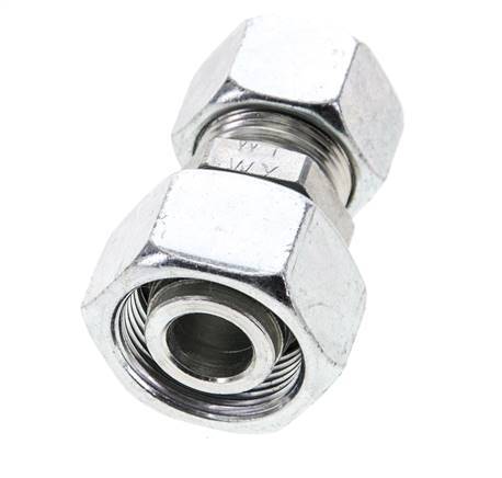 15L & 18L Zink plated Steel Straight Cutting Fitting with Swivel 315 bar ISO 8434-1