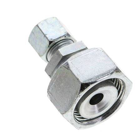 10L & 22L Zink plated Steel Straight Cutting Fitting with Swivel 160 bar ISO 8434-1