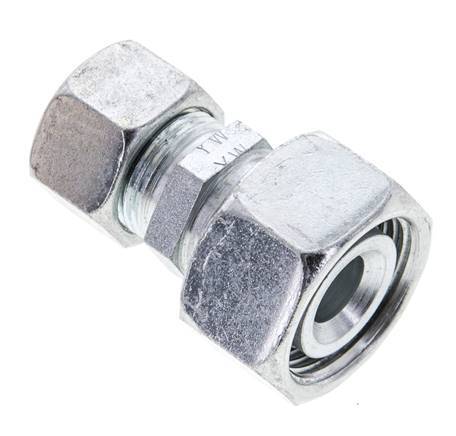 15L & 22L Zink plated Steel Straight Cutting Fitting with Swivel 160 bar ISO 8434-1