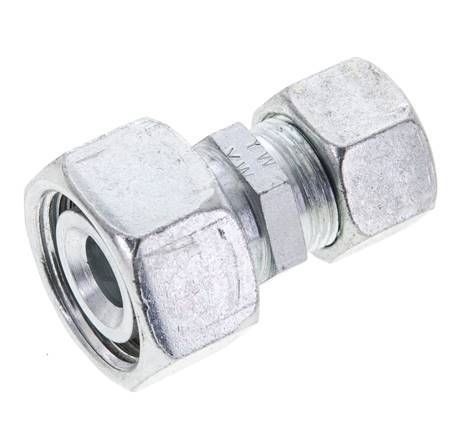 15L & 22L Zink plated Steel Straight Cutting Fitting with Swivel 160 bar ISO 8434-1