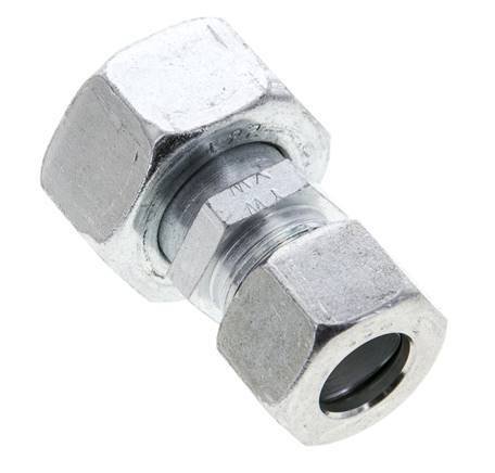 15L & 22L Zink plated Steel Straight Cutting Fitting with Swivel 160 bar ISO 8434-1