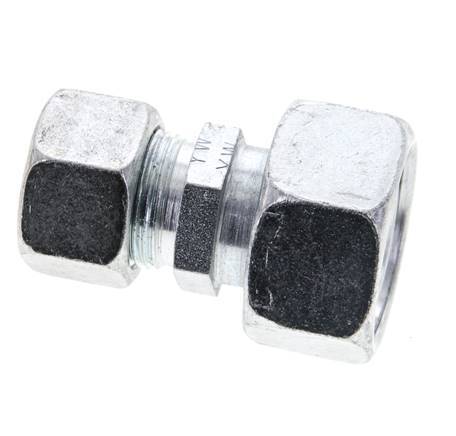15L & 22L Zink plated Steel Straight Cutting Fitting with Swivel 160 bar ISO 8434-1