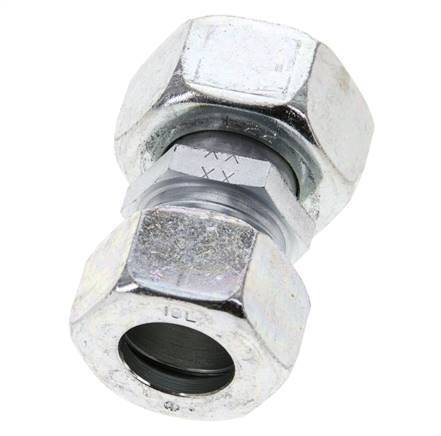 18L & 22L Zink plated Steel Straight Cutting Fitting with Swivel 160 bar ISO 8434-1