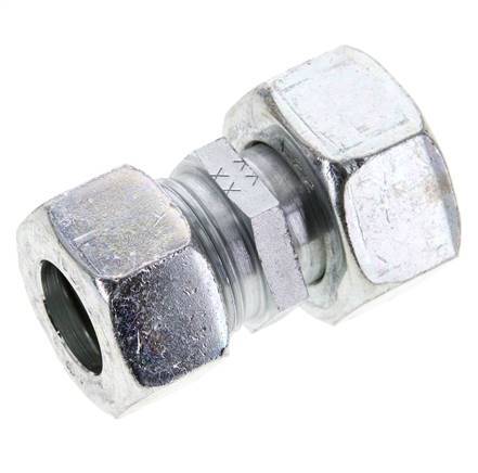 18L & 22L Zink plated Steel Straight Cutting Fitting with Swivel 160 bar ISO 8434-1