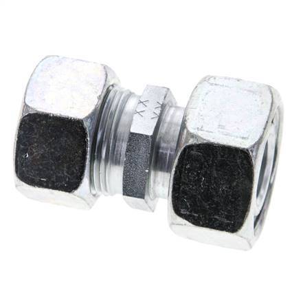 18L & 22L Zink plated Steel Straight Cutting Fitting with Swivel 160 bar ISO 8434-1