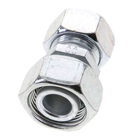 18L & 22L Zink plated Steel Straight Cutting Fitting with Swivel 160 bar ISO 8434-1
