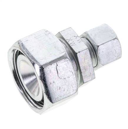 12L & 28L Zink plated Steel Straight Cutting Fitting with Swivel 160 bar ISO 8434-1