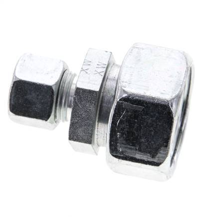 12L & 28L Zink plated Steel Straight Cutting Fitting with Swivel 160 bar ISO 8434-1