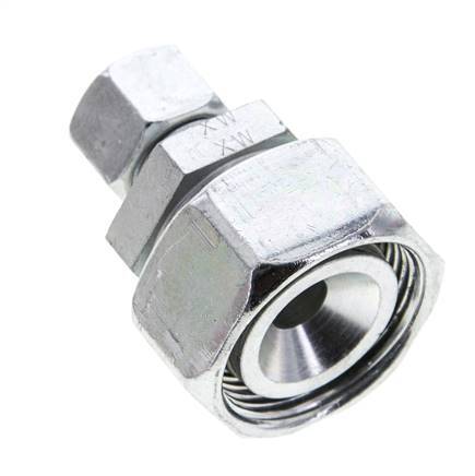 12L & 28L Zink plated Steel Straight Cutting Fitting with Swivel 160 bar ISO 8434-1