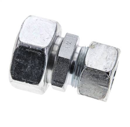 18L & 28L Zink plated Steel Straight Cutting Fitting with Swivel 160 bar ISO 8434-1