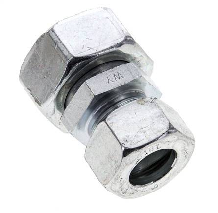 18L & 28L Zink plated Steel Straight Cutting Fitting with Swivel 160 bar ISO 8434-1