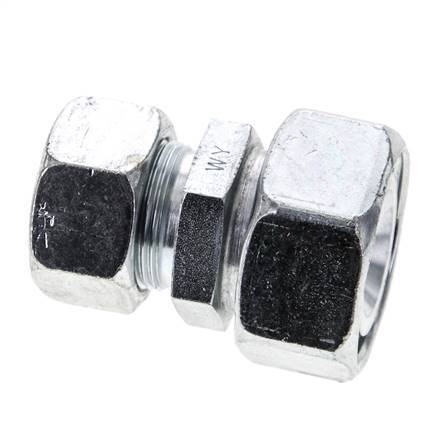 18L & 28L Zink plated Steel Straight Cutting Fitting with Swivel 160 bar ISO 8434-1