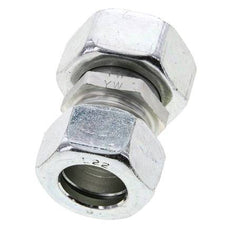 22L & 28L Zink plated Steel Straight Cutting Fitting with Swivel 160 bar ISO 8434-1