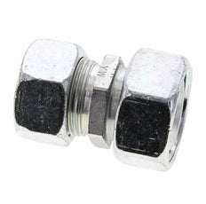 22L & 28L Zink plated Steel Straight Cutting Fitting with Swivel 160 bar ISO 8434-1