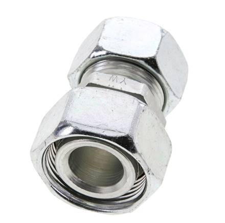 22L & 28L Zink plated Steel Straight Cutting Fitting with Swivel 160 bar ISO 8434-1