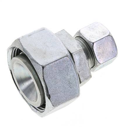 15L & 35L Zink plated Steel Straight Cutting Fitting with Swivel 160 bar ISO 8434-1