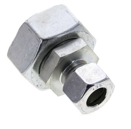 15L & 35L Zink plated Steel Straight Cutting Fitting with Swivel 160 bar ISO 8434-1