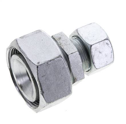 18L & 35L Zink plated Steel Straight Cutting Fitting with Swivel 160 bar ISO 8434-1