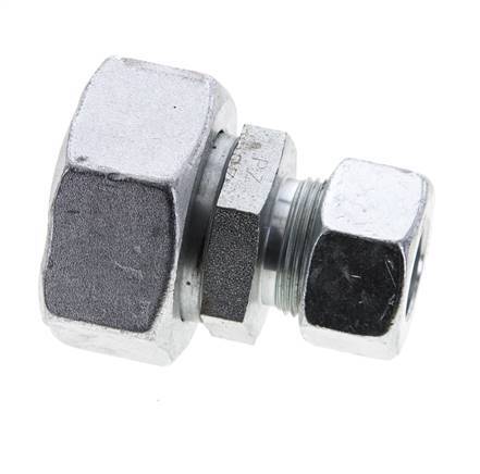 18L & 35L Zink plated Steel Straight Cutting Fitting with Swivel 160 bar ISO 8434-1