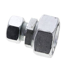 18L & 35L Zink plated Steel Straight Cutting Fitting with Swivel 160 bar ISO 8434-1