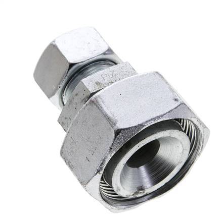 18L & 35L Zink plated Steel Straight Cutting Fitting with Swivel 160 bar ISO 8434-1