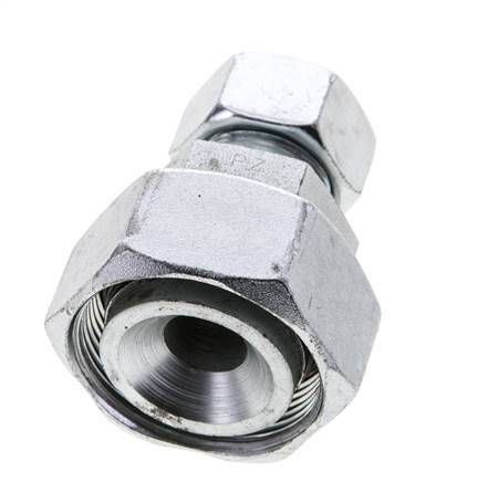 18L & 35L Zink plated Steel Straight Cutting Fitting with Swivel 160 bar ISO 8434-1