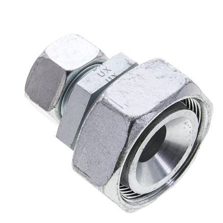 22L & 42L Zink plated Steel Straight Cutting Fitting with Swivel 160 bar ISO 8434-1