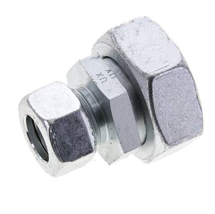 22L & 42L Zink plated Steel Straight Cutting Fitting with Swivel 160 bar ISO 8434-1