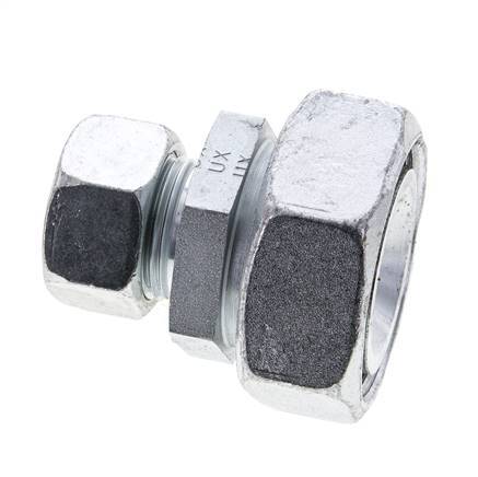 22L & 42L Zink plated Steel Straight Cutting Fitting with Swivel 160 bar ISO 8434-1
