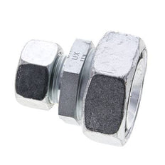 22L & 42L Zink plated Steel Straight Cutting Fitting with Swivel 160 bar ISO 8434-1