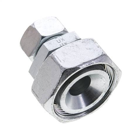 22L & 42L Zink plated Steel Straight Cutting Fitting with Swivel 160 bar ISO 8434-1
