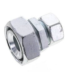 28L & 42L Zink plated Steel Straight Cutting Fitting with Swivel 160 bar ISO 8434-1
