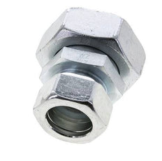 28L & 42L Zink plated Steel Straight Cutting Fitting with Swivel 160 bar ISO 8434-1