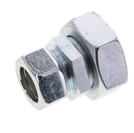 28L & 42L Zink plated Steel Straight Cutting Fitting with Swivel 160 bar ISO 8434-1