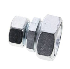 28L & 42L Zink plated Steel Straight Cutting Fitting with Swivel 160 bar ISO 8434-1
