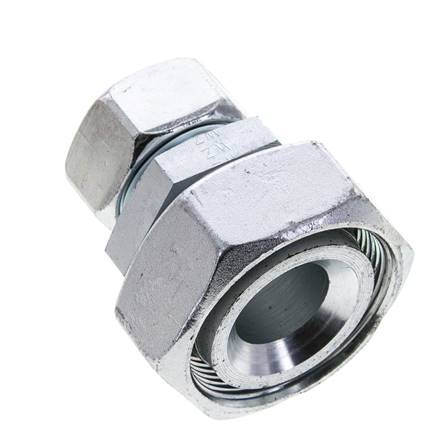 28L & 42L Zink plated Steel Straight Cutting Fitting with Swivel 160 bar ISO 8434-1