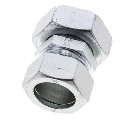 35L & 42L Zink plated Steel Straight Cutting Fitting with Swivel 160 bar ISO 8434-1