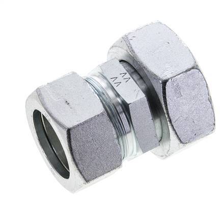 35L & 42L Zink plated Steel Straight Cutting Fitting with Swivel 160 bar ISO 8434-1
