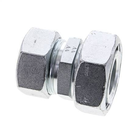 35L & 42L Zink plated Steel Straight Cutting Fitting with Swivel 160 bar ISO 8434-1