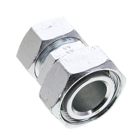 35L & 42L Zink plated Steel Straight Cutting Fitting with Swivel 160 bar ISO 8434-1