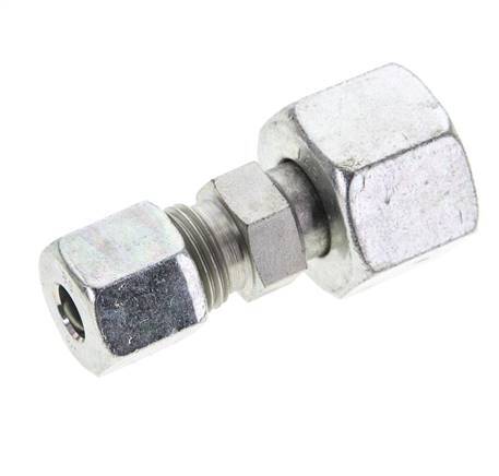 8S & 14S Zink plated Steel Straight Cutting Fitting with Swivel 630 bar ISO 8434-1