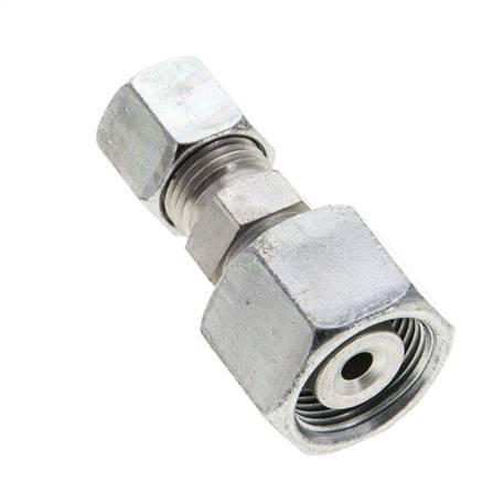 8S & 14S Zink plated Steel Straight Cutting Fitting with Swivel 630 bar ISO 8434-1