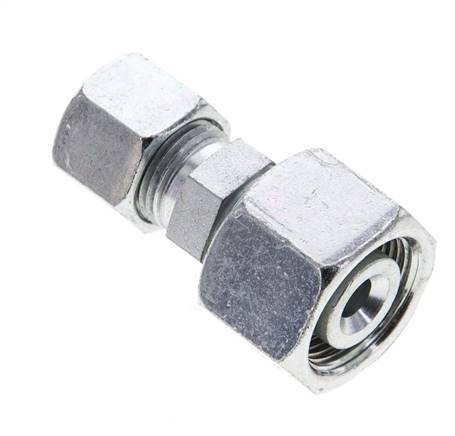 10S & 16S Zink plated Steel Straight Cutting Fitting with Swivel 400 bar ISO 8434-1