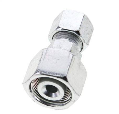 10S & 16S Zink plated Steel Straight Cutting Fitting with Swivel 400 bar ISO 8434-1