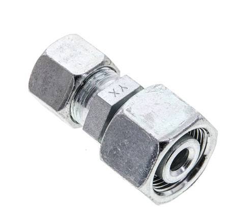 12S & 16S Zink plated Steel Straight Cutting Fitting with Swivel 400 bar ISO 8434-1