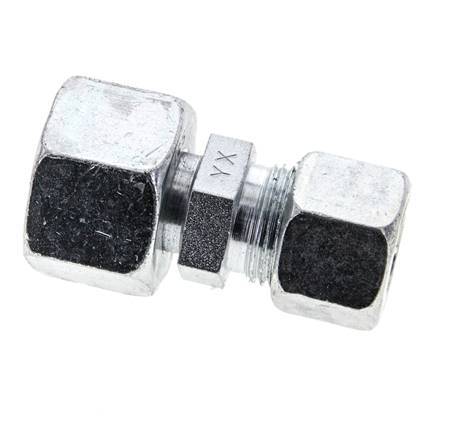 12S & 16S Zink plated Steel Straight Cutting Fitting with Swivel 400 bar ISO 8434-1