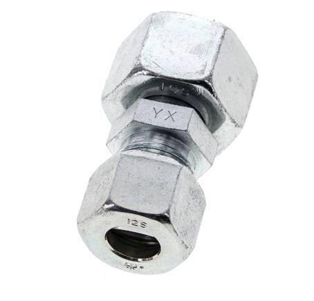 12S & 16S Zink plated Steel Straight Cutting Fitting with Swivel 400 bar ISO 8434-1