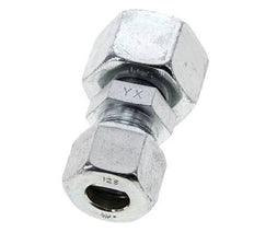 12S & 16S Zink plated Steel Straight Cutting Fitting with Swivel 400 bar ISO 8434-1