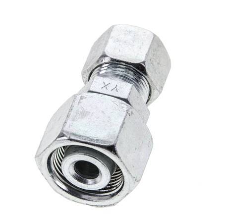 12S & 16S Zink plated Steel Straight Cutting Fitting with Swivel 400 bar ISO 8434-1