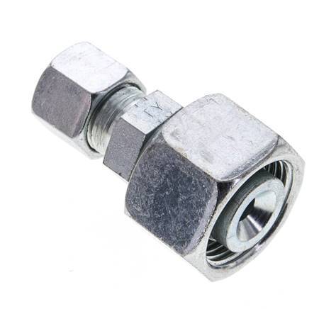 10S & 20S Zink plated Steel Straight Cutting Fitting with Swivel 400 bar ISO 8434-1